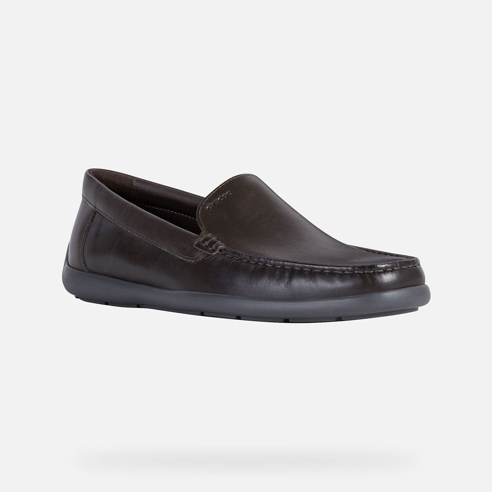 Geox Erkek Loafers Koyu Kahverengi - Devan - SCI-243976
